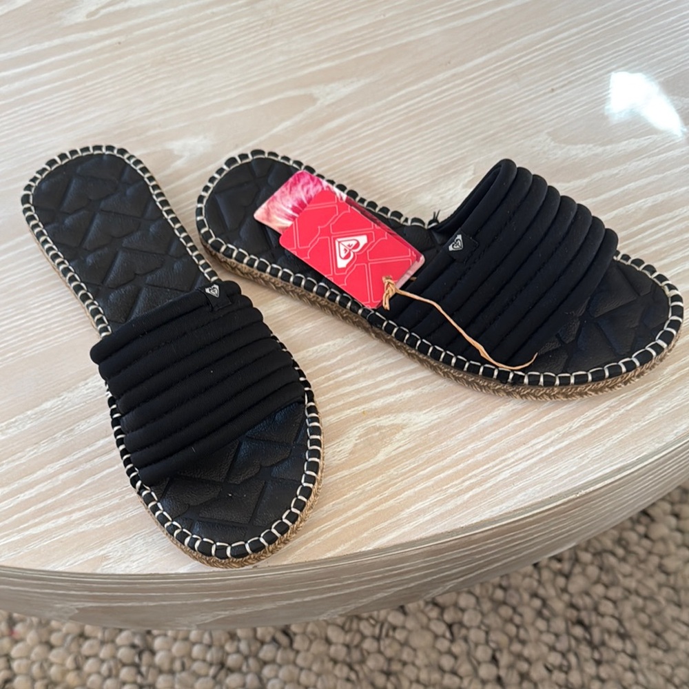 Roxy Black Women's Slide Sandals never worn!